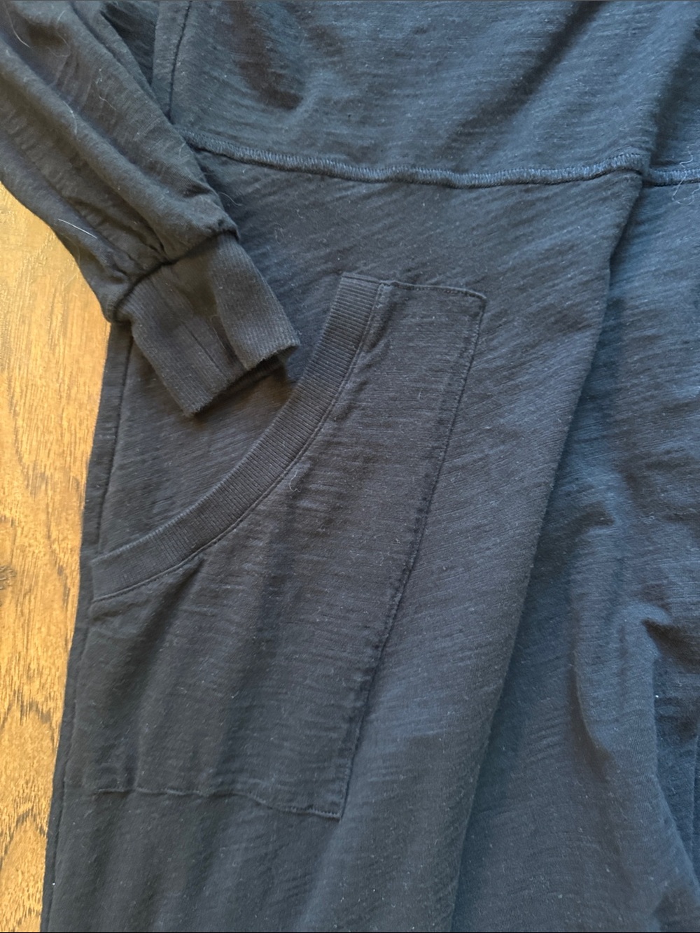 Free People Black Cotton Just Because V-Neck Onesie Jumpsuit, size small - Picture 8 of 13